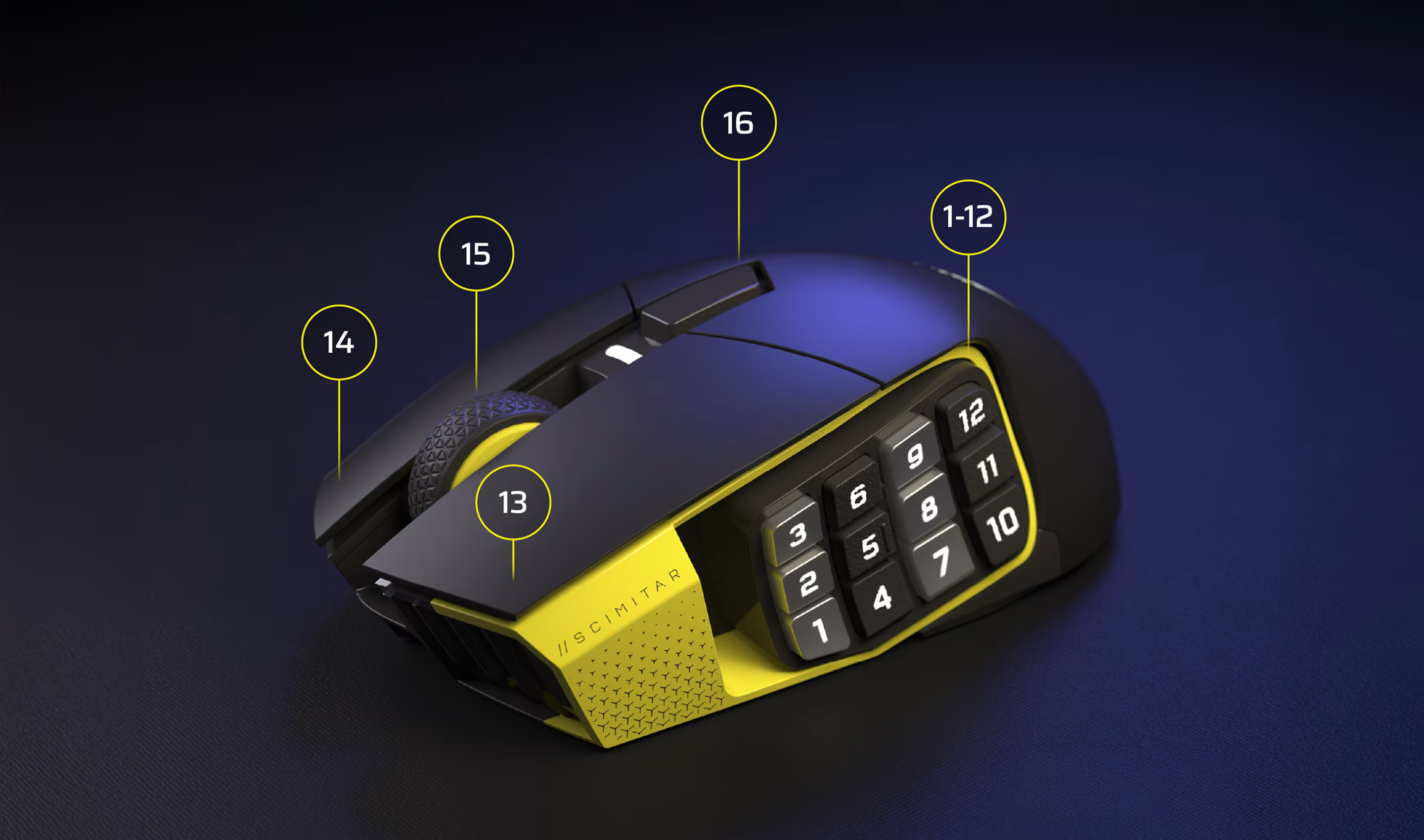 Corsair Scimitar Elite Wireless SE MMO Gaming Mouse – 33000 DPI